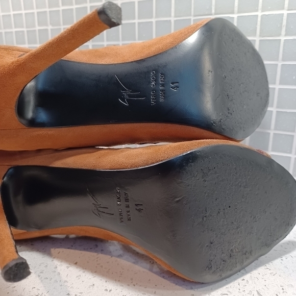 Giuseppe Zanotti lace up scalloped gladiator suede boots sandals heels - Picture 12 of 12